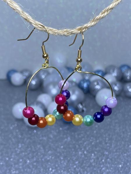 Rainbow Hoop Earrings