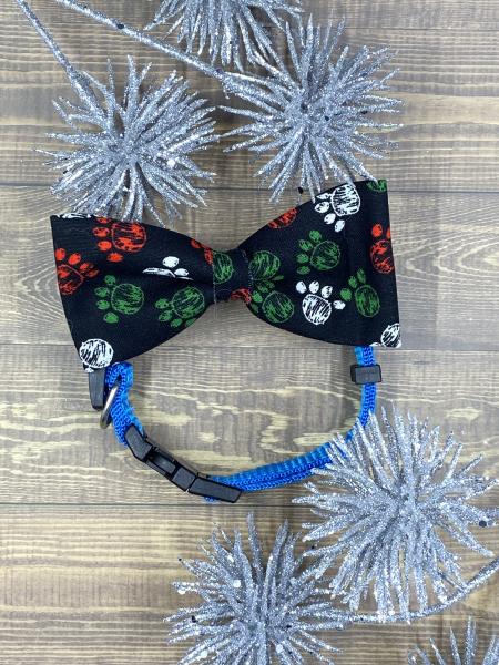 Christmas Pawprints Dog Bowties picture