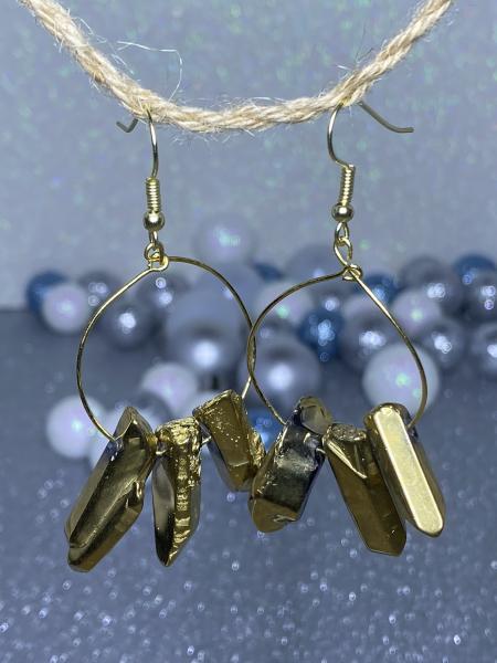 Gold Mineral Earrings