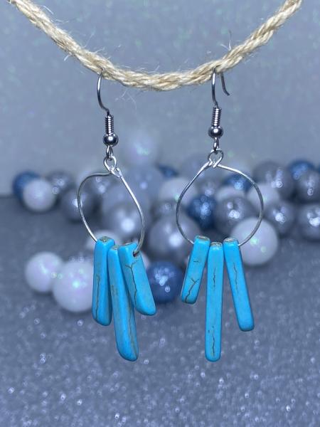 Blue Mineral Earrings