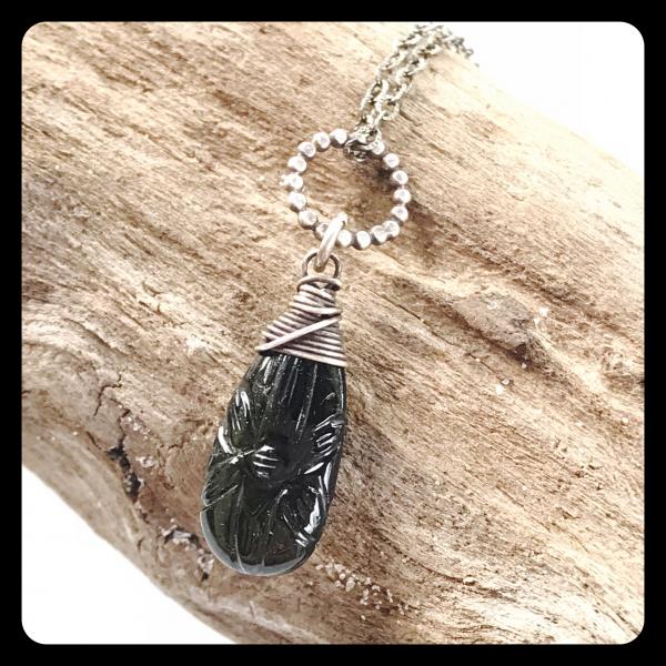 Green Tourmaline Sterling Silver Necklace