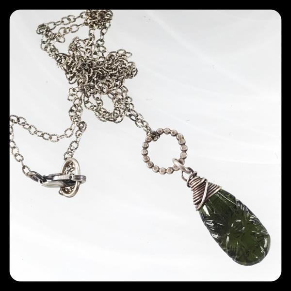 Green Tourmaline Sterling Silver Necklace picture