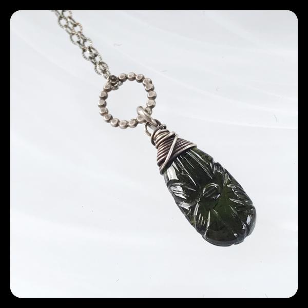 Green Tourmaline Sterling Silver Necklace picture