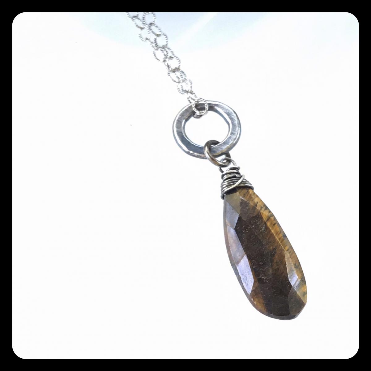 Tiger's Eye Sterling Silver Necklace picture