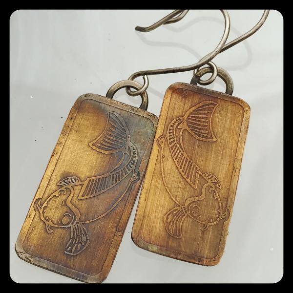 Copper Koi Earrings picture