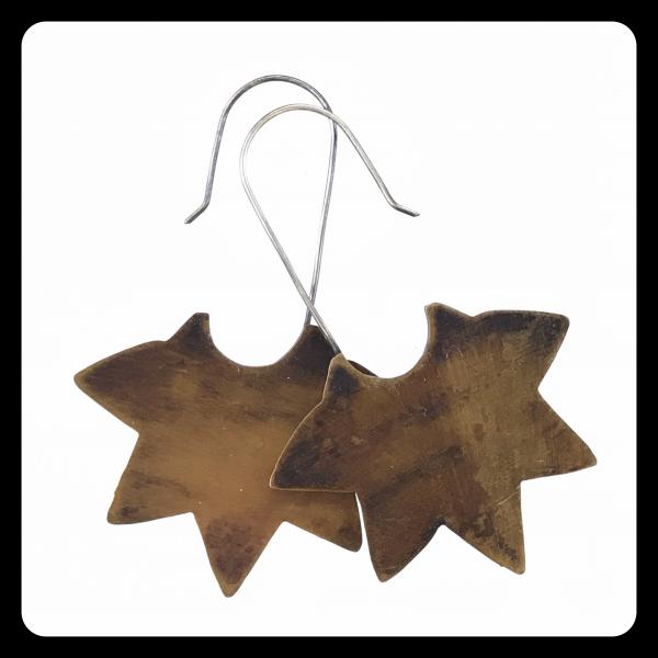 Starburst Fixed Earrings in copper and sterling silver picture