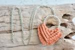 Terracotta Beaded Macrame Necklace