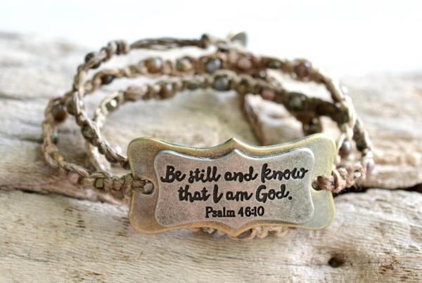 Be Still and Know That I Am God Wrap Bracelet picture