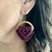 Boysenberry Macrame Earrings picture