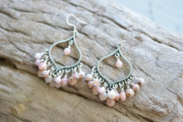 Pink Opal Chandelier Earrings picture