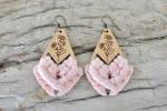 Rose Floral Macrame Earrings