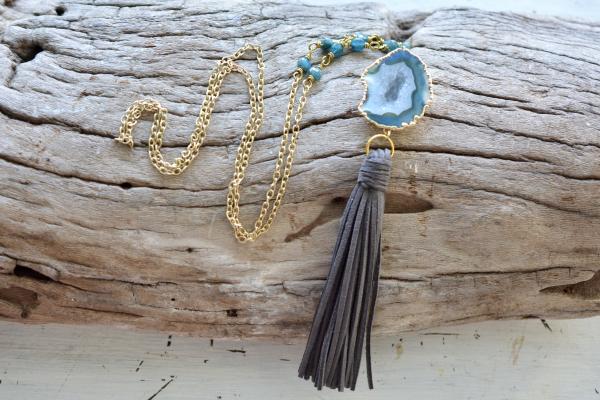 Agate Tassel Necklace picture