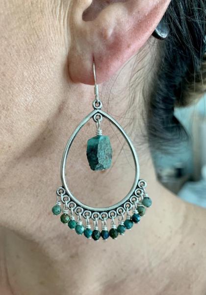 Chrysocolla Chandelier Earrings picture