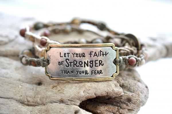 Let Your Faith Be Stronger Then Your Fear Wrap Bracelet picture