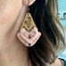 Rose Floral Macrame Earrings picture