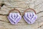 Lavender Macrame Earrings