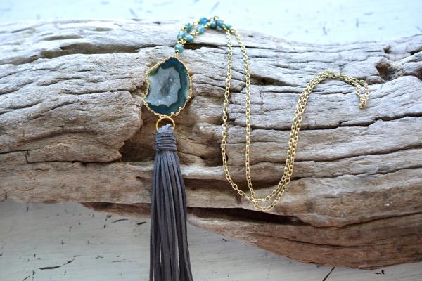 Agate Tassel Necklace picture
