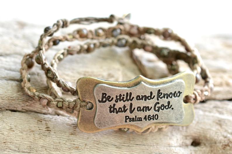 Be Still and Know That I Am God Wrap Bracelet picture