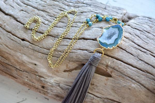 Agate Tassel Necklace picture