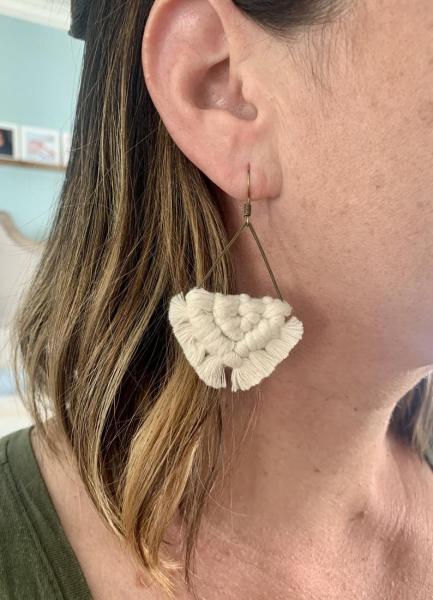 Natural Triangle Macrame Earrings picture