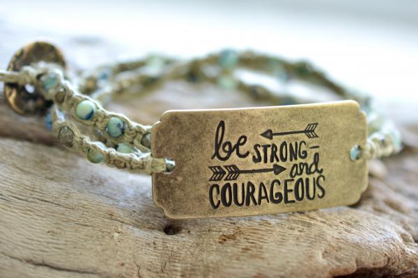Be Strong and Courageous Wrap Bracelet picture