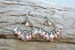 Pink Opal Chandelier Earrings