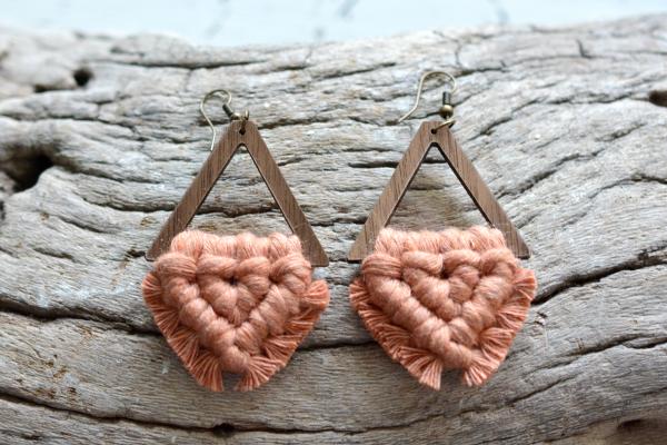 Terracotta Macrame Earrings picture