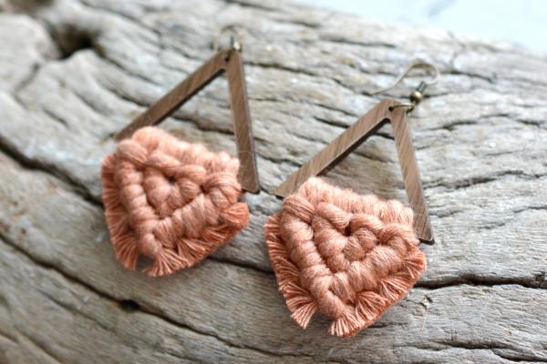 Terracotta Macrame Earrings picture