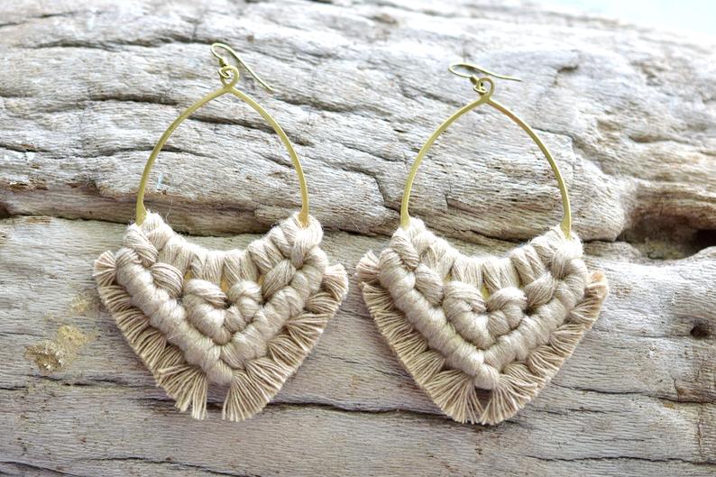 Sand Macrame Earrings picture