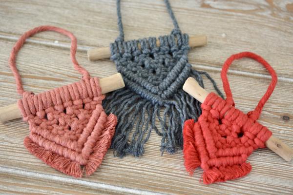 Macrame Ornament and Mini Wall hanging