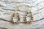 Llanolite Gold Wire Wrapped Earrings