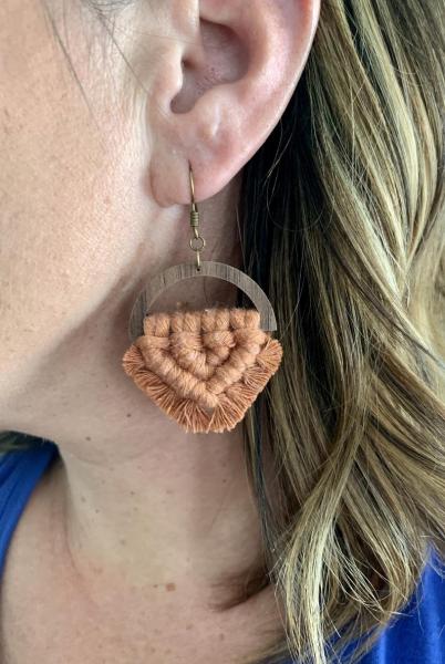 Terracotta Macrame Earrings picture