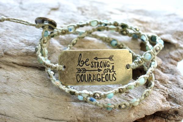 Be Strong and Courageous Wrap Bracelet picture