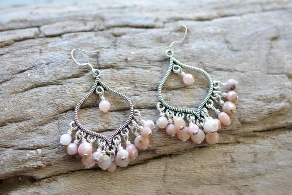 Pink Opal Chandelier Earrings picture