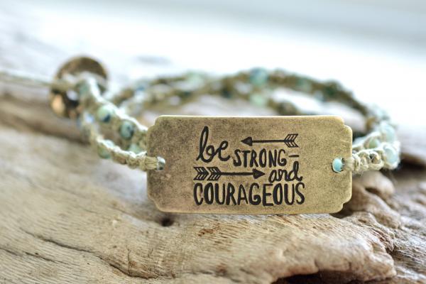 Be Strong and Courageous Wrap Bracelet picture