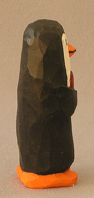 Wood Carving, Hand Carved, Wood Animals, Carved Original, Hand Carved, Hand carved original, Penguin holding red heart  AM4 4Â X 1.5Â X 1.5Â picture