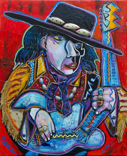 Tribute to SRV Painting picture