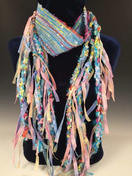 Funky Fringe Scarf - Turquoise