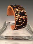 1 1/2" Wide Cuff Bracelet - Dark Batik Swirl