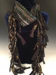 Funky Fringe Scarf - Black Bandanna