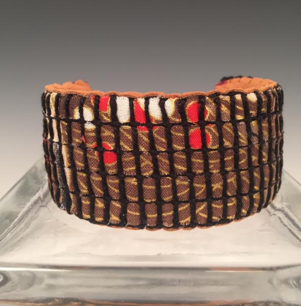 1 1/2" Wide Cuff Bracelet - Japanese leaves picture