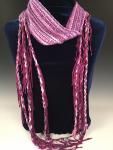 Funky Fringe Scarf - Purple Ribbons