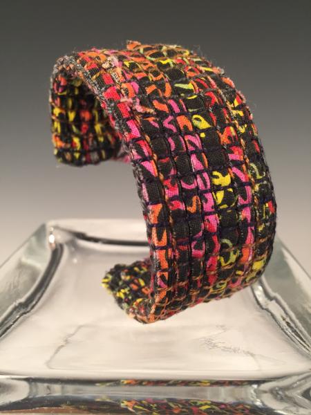 1 1/2" Wide Cuff Bracelet - Neon Multi-color