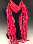 Funky Fringe Scarf - Red Bandanna