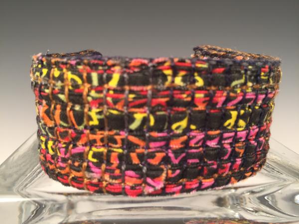 1 1/2" Wide Cuff Bracelet - Neon Multi-color picture