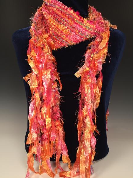 Funky Fringe Scarf - Cotton Candy