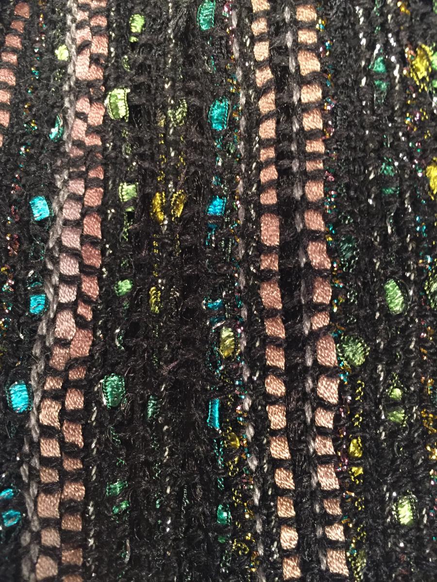 Funky Fringe Scarf - Black Bandanna picture