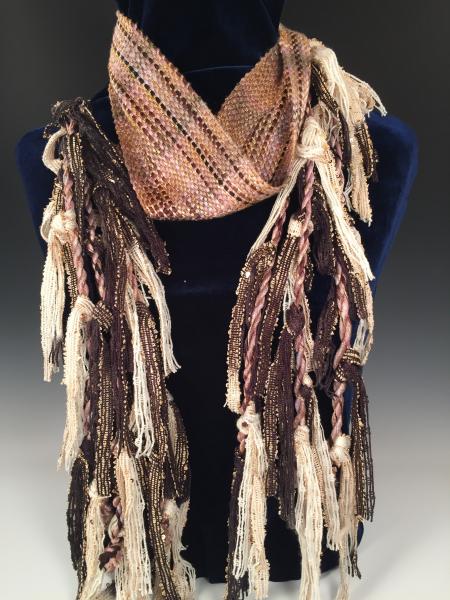 Funky Fringe Scarf - Mushroom picture