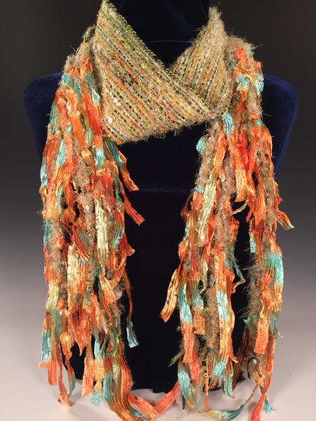 Funky Fringe Scarf - Moss picture