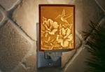 Night Light - Porcelain Lithophane "Hummer's Choice" hummingbird, flower, bird themed plug in accent light